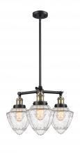 Innovations Lighting 207-BAB-G664-7 - Bullet - 3 Light - 20 inch - Black Antique Brass - Stem Hung - Chandelier