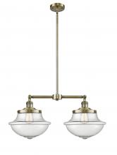 Innovations Lighting 209-AB-G544 - Oxford - 2 Light - 25 inch - Antique Brass - Stem Hung - Island Light