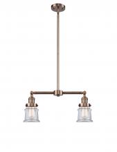 Innovations Lighting 209-AC-G182S - Canton - 2 Light - 21 inch - Antique Copper - Stem Hung - Island Light