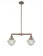 Innovations Lighting 209-AC-G534 - Oxford - 2 Light - 24 inch - Antique Copper - Stem Hung - Island Light