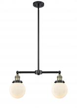 Innovations Lighting 209-BAB-G201-6 - Beacon - 2 Light - 23 inch - Black Antique Brass - Stem Hung - Island Light