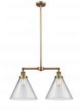 Innovations Lighting 209-BB-G42-L - Cone - 2 Light - 21 inch - Brushed Brass - Stem Hung - Island Light