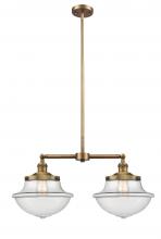 Innovations Lighting 209-BB-G542 - Oxford - 2 Light - 25 inch - Brushed Brass - Stem Hung - Island Light