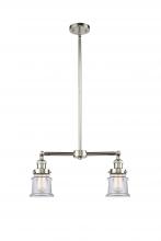 Innovations Lighting 209-PN-G182S - Canton - 2 Light - 21 inch - Polished Nickel - Stem Hung - Island Light