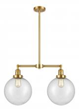 Innovations Lighting 209-SG-G204-10 - Beacon - 2 Light - 25 inch - Satin Gold - Stem Hung - Island Light