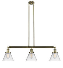 Innovations Lighting 213-AB-G42 - Cone - 3 Light - 40 inch - Antique Brass - Stem Hung - Island Light
