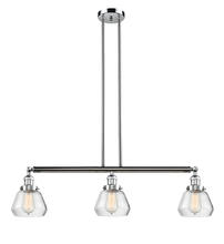 Innovations Lighting 213-PC-G172 - Fulton - 3 Light - 39 inch - Polished Chrome - Stem Hung - Island Light