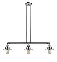 Innovations Lighting 213-PN-M1 - Railroad - 3 Light - 41 inch - Polished Nickel - Stem Hung - Island Light