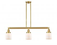 Innovations Lighting 213-SG-G51 - Bell - 3 Light - 38 inch - Satin Gold - Stem Hung - Island Light