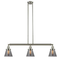 Innovations Lighting 213-SN-G63 - Cone - 3 Light - 39 inch - Brushed Satin Nickel - Stem Hung - Island Light