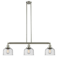 Innovations Lighting 213-SN-G74 - Bell - 3 Light - 41 inch - Brushed Satin Nickel - Stem Hung - Island Light