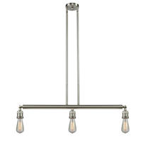 Innovations Lighting 213-SN - Bare Bulb - 3 Light - 38 inch - Brushed Satin Nickel - Stem Hung - Island Light