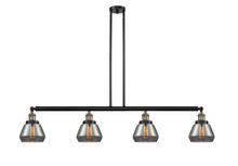 Innovations Lighting 214-BAB-G173 - Fulton - 4 Light - 51 inch - Black Antique Brass - Stem Hung - Island Light