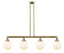 Innovations Lighting 214-BB-G201-8 - Beacon - 4 Light - 53 inch - Brushed Brass - Stem Hung - Island Light