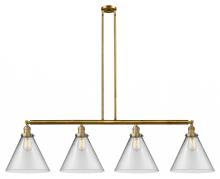 Innovations Lighting 214-BB-G42-L - Cone - 4 Light - 56 inch - Brushed Brass - Stem Hung - Island Light