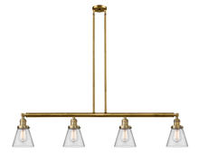 Innovations Lighting 214-BB-G62 - Cone - 4 Light - 51 inch - Brushed Brass - Stem Hung - Island Light