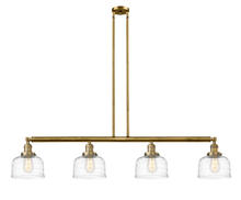 Innovations Lighting 214-BB-G713 - Bell - 4 Light - 53 inch - Brushed Brass - Stem Hung - Island Light