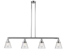 Innovations Lighting 214-PC-G64 - Cone - 4 Light - 51 inch - Polished Chrome - Stem Hung - Island Light