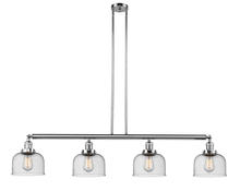 Innovations Lighting 214-PC-G74 - Bell - 4 Light - 53 inch - Polished Chrome - Stem Hung - Island Light