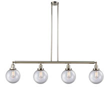 Innovations Lighting 214-PN-G202-8 - Beacon - 4 Light - 53 inch - Polished Nickel - Stem Hung - Island Light