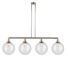 Innovations Lighting 214-PN-G204-12 - Beacon - 4 Light - 56 inch - Polished Nickel - Stem Hung - Island Light