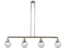 Innovations Lighting 214-PN-G204-6 - Beacon - 4 Light - 51 inch - Polished Nickel - Stem Hung - Island Light