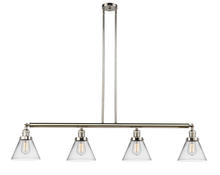 Innovations Lighting 214-PN-G42 - Cone - 4 Light - 52 inch - Polished Nickel - Stem Hung - Island Light