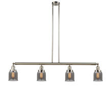 Innovations Lighting 214-PN-G53 - Bell - 4 Light - 50 inch - Polished Nickel - Stem Hung - Island Light