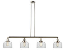 Innovations Lighting 214-PN-G72 - Bell - 4 Light - 53 inch - Polished Nickel - Stem Hung - Island Light