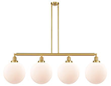 Innovations Lighting 214-SG-G201-12 - Beacon - 4 Light - 56 inch - Satin Gold - Stem Hung - Island Light