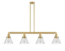 Innovations Lighting 214-SG-G44 - Cone - 4 Light - 52 inch - Satin Gold - Stem Hung - Island Light