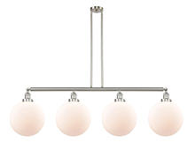 Innovations Lighting 214-SN-G201-12 - Beacon - 4 Light - 56 inch - Brushed Satin Nickel - Stem Hung - Island Light