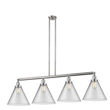 Innovations Lighting 214-SN-G42-L - Cone - 4 Light - 56 inch - Brushed Satin Nickel - Stem Hung - Island Light