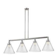 Innovations Lighting 214-SN-G44-L - Cone - 4 Light - 56 inch - Brushed Satin Nickel - Stem Hung - Island Light