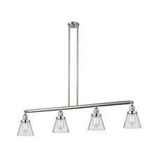 Innovations Lighting 214-SN-G62 - Cone - 4 Light - 51 inch - Brushed Satin Nickel - Stem Hung - Island Light