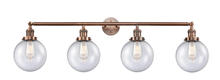 Innovations Lighting 215-AC-G204-8 - Beacon - 4 Light - 44 inch - Antique Copper - Bath Vanity Light