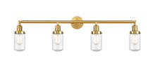 Innovations Lighting 215-SG-G314 - Dover - 4 Light - 43 inch - Satin Gold - Bath Vanity Light