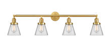 Innovations Lighting 215-SG-G62 - Cone - 4 Light - 42 inch - Satin Gold - Bath Vanity Light