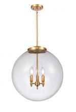 Innovations Lighting 221-3S-SG-G202-18-LED - Beacon - 3 Light - 18 inch - Satin Gold - Cord hung - Pendant