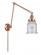 Innovations Lighting 238-AC-G184 - Canton - 1 Light - 6 inch - Antique Copper - Swing Arm