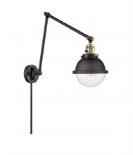 Innovations Lighting 238-BAB-HFS-62-BK-LED - Hampden - 1 Light - 7 inch - Black Antique Brass - Swing Arm