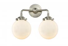 Innovations Lighting 284-2W-SN-G201-6 - Beacon - 2 Light - 14 inch - Brushed Satin Nickel - Bath Vanity Light