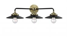 Innovations Lighting 284-3W-BAB-M6-BK - Railroad - 3 Light - 26 inch - Black Antique Brass - Bath Vanity Light