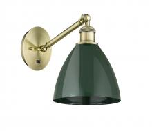 Innovations Lighting 317-1W-AB-MBD-75-GR - Plymouth - 1 Light - 8 inch - Antique Brass - Sconce