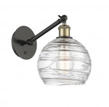 Innovations Lighting 317-1W-BAB-G1213-8 - Athens Deco Swirl - 1 Light - 8 inch - Black Antique Brass - Sconce