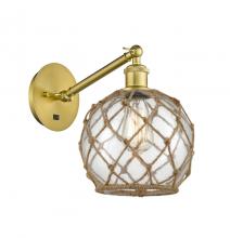 Innovations Lighting 317-1W-SG-G122-8RB - Farmhouse Rope - 1 Light - 8 inch - Satin Gold - Sconce