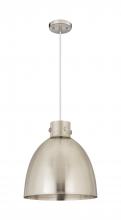 Innovations Lighting 410-1PL-SN-M412-14SN - Newton Bell - 1 Light - 14 inch - Satin Nickel - Cord hung - Pendant