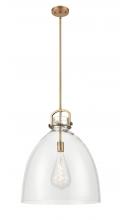 Innovations Lighting 410-1SL-BB-G412-18CL - Newton Bell - 1 Light - 18 inch - Brushed Brass - Pendant