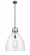 Innovations Lighting 410-1SL-BK-G412-18CL - Newton Bell - 1 Light - 18 inch - Matte Black - Pendant