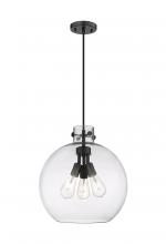  410-3PL-BK-G410-16CL - Newton Sphere - 3 Light - 16 inch - Matte Black - Cord hung - Pendant